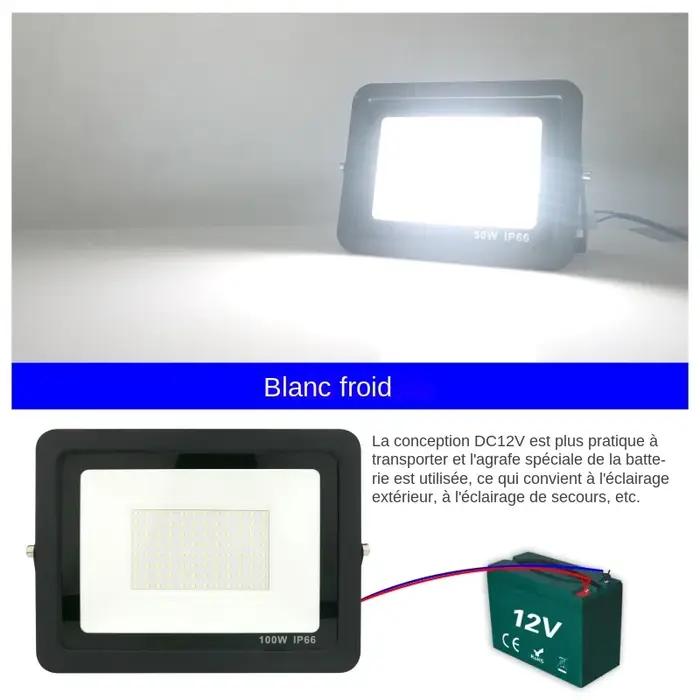 DC12V Led projecteur 20W 30W 50W 100W