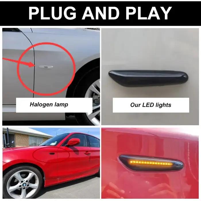 Répéteur dynamique, marqueur latéral, indicateur de miroir, clignotant coulant, pour BMW E60 E90 E91