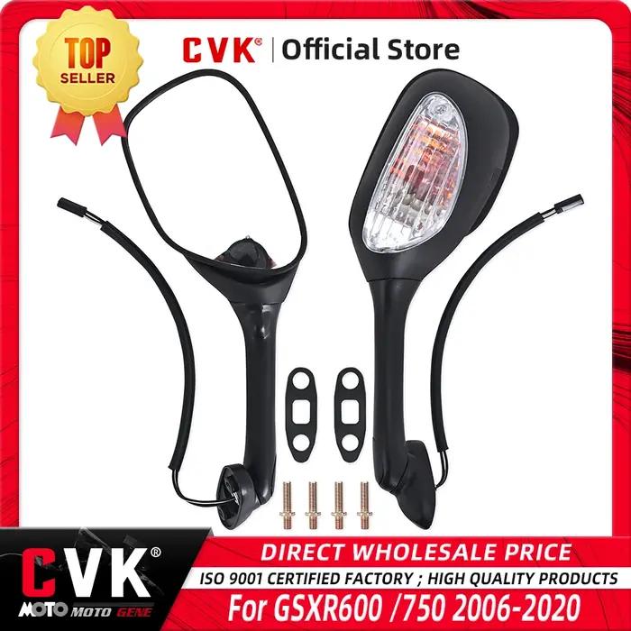 CVK miroirs rétroviseur inversé avec lumière pour Suzuki GSXR600 GSXR750 GSXR1000 K5 K6 K7 K8 2005 2
