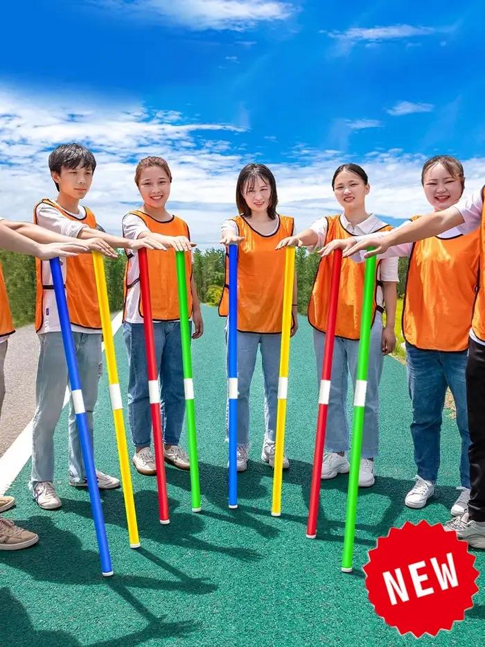 Jeu de bâtons de travail d'équipe, équipement de team building d'entreprise en plein air, accessoires de jeu multijoueurs, activités de développement parent-enfant