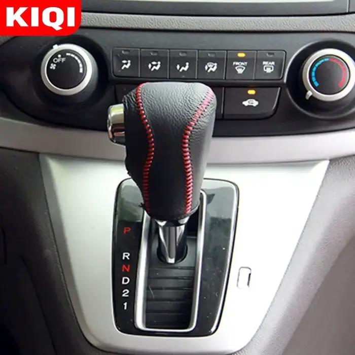 KIQI AT – collier de Protection pour pommeau de levier de vitesse en cuir, pour Honda CRV CR-V 2007