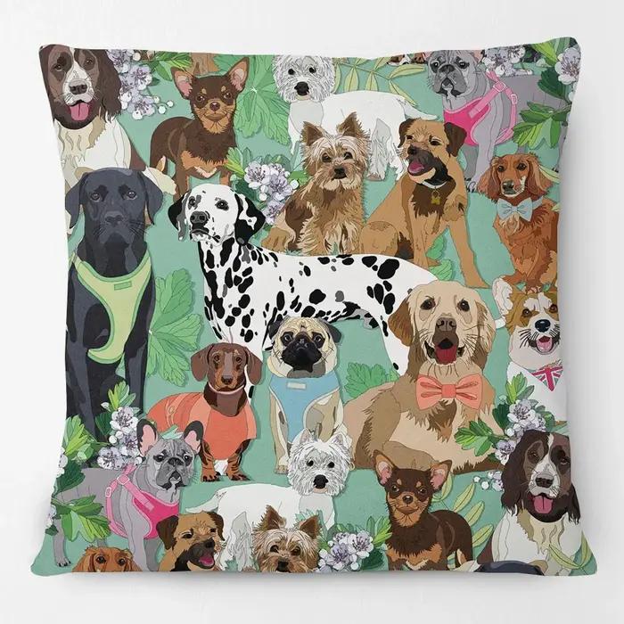 Housse de coussin avec affiches de berger allemand
