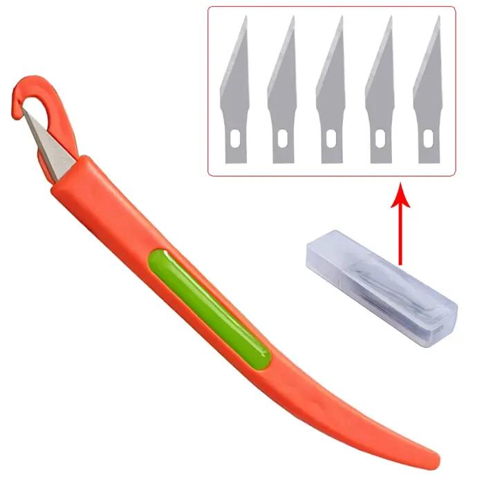 Cutter de sécurité en PVC avec 5 lames de protection, outil de découpe pour film carbone et papier d