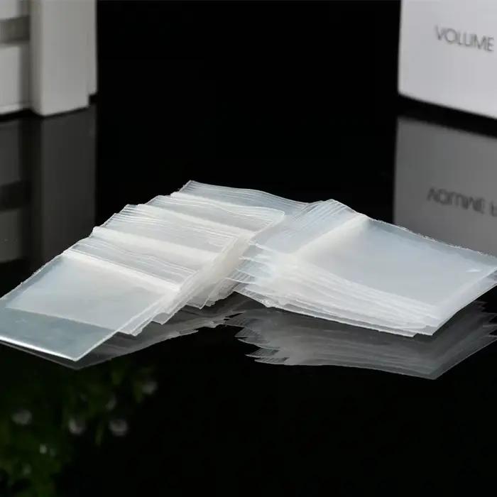 TETP 100 pièces 20 fils Mini sacs en plastique transparents à fermeture éclair petits bijoux accesso