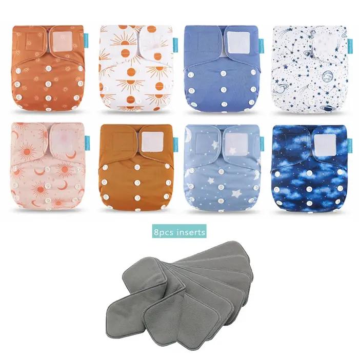 Happyflute nouveau OS poche ensemble de couches réglable 8 pièces couche + 8