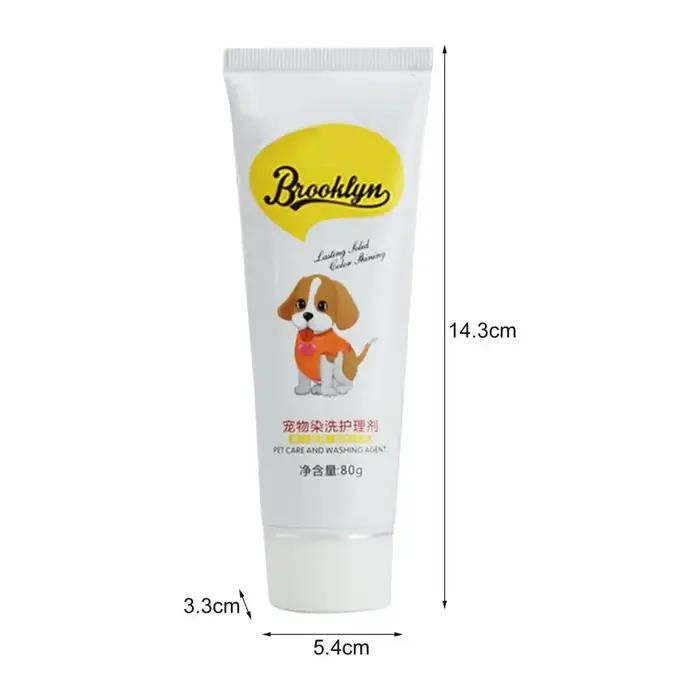 Crème de teinture semi-permanente pour animaux de compagnie en crème haute pigmentation pour cheveux de chiens et chats avec couleurs brillantes pour embellir et personnaliser votre animal de compagnie pour différentes occasions