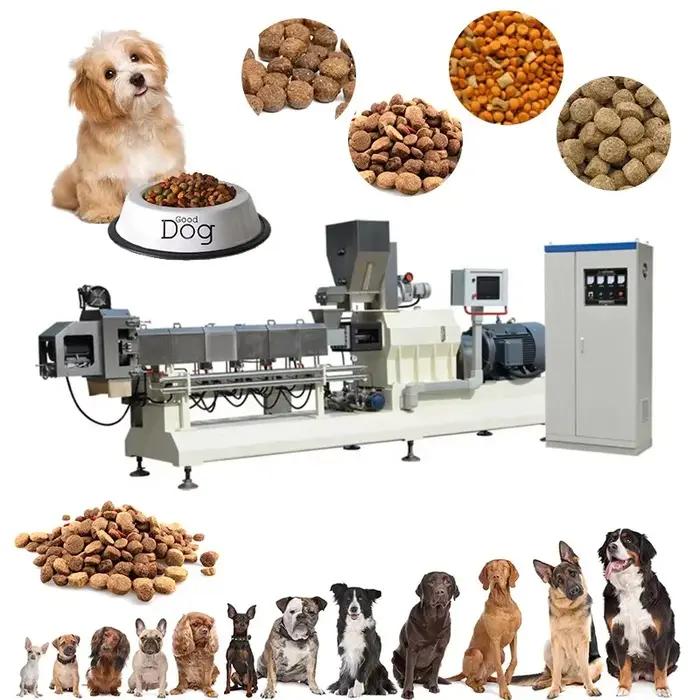 Ligne de production d'aliments pour animaux personnalisée, extrudeuse de haute qualité pour aliments pour chiens, équipement de fabrication, usine de production, vente en gros