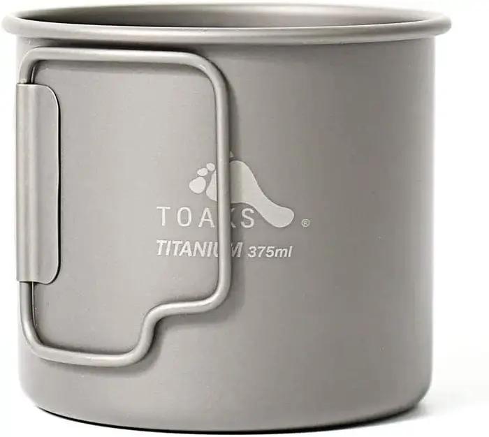 Tasse en Titane Version Ultralégère avec Poignée Pliable