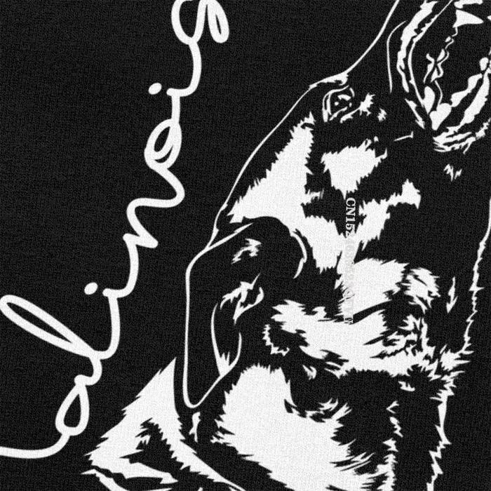 T-shirt Malinois Belge pour Homme, Vêtement en Coton avec Portrait de Chien