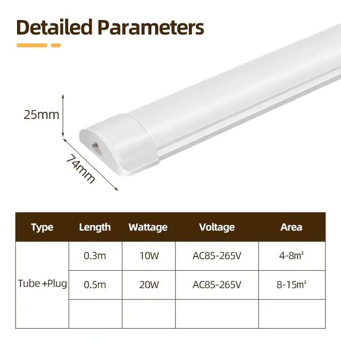 Tube de barre LED avec prise lampe maison bande lumineuse intérieure haute luminosité éclairage liné