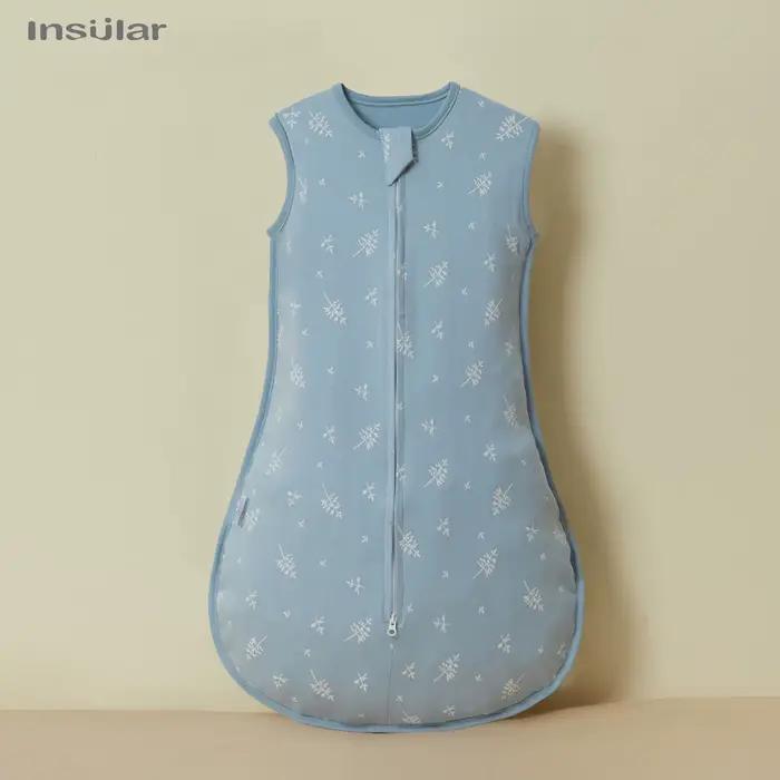 Sac de couchage insulaire pour bébé, sac de couchage unisexe sans manches 100% coton, couverture de