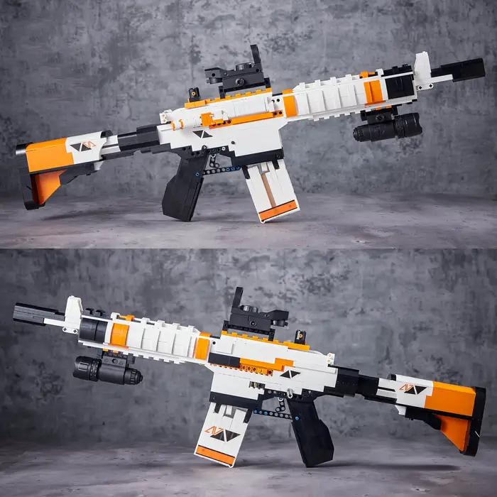 1548 pièces technique doré AK47 M4A4 AWP P90 modèle de pistolet blocs de construction avec moteur ensemble arme briques jouets cadeau pour enfants enfants