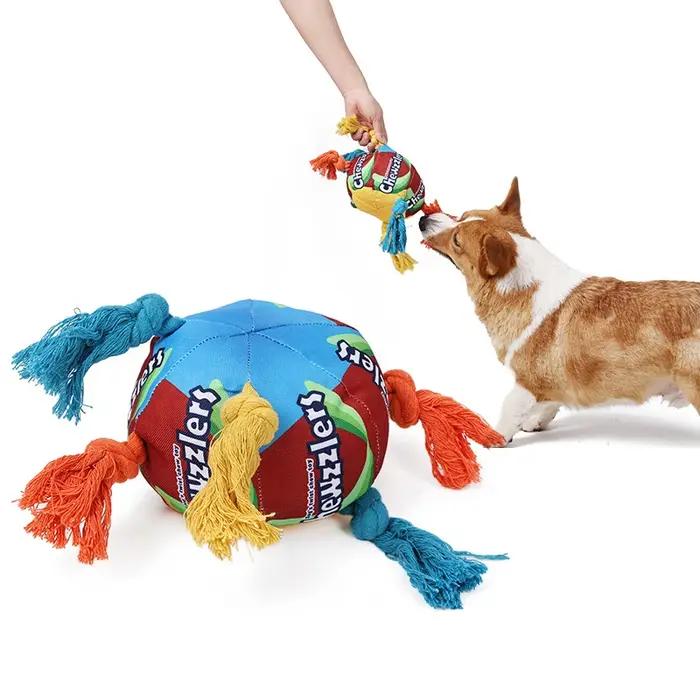 Jouet pour chien en forme de bonbon arc-en-ciel