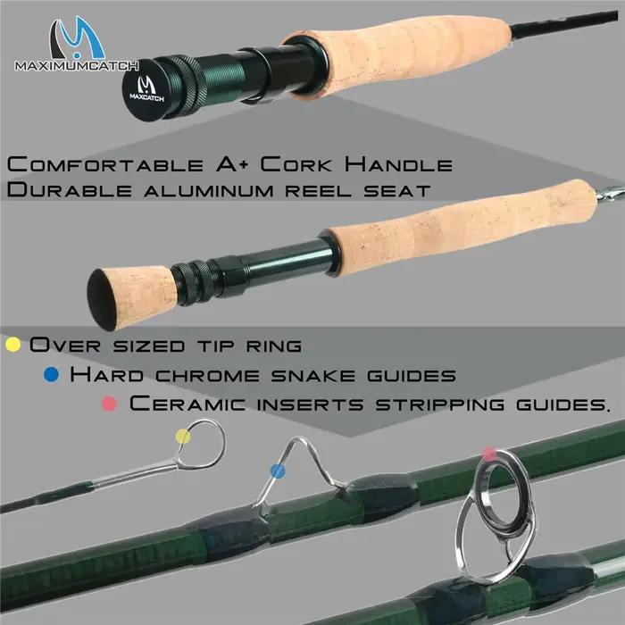 Canne à mouche Maximumcatch Extreme 8.4ft-10ft carbone medium fast 3-10wt pour pêche à la mouche chasse