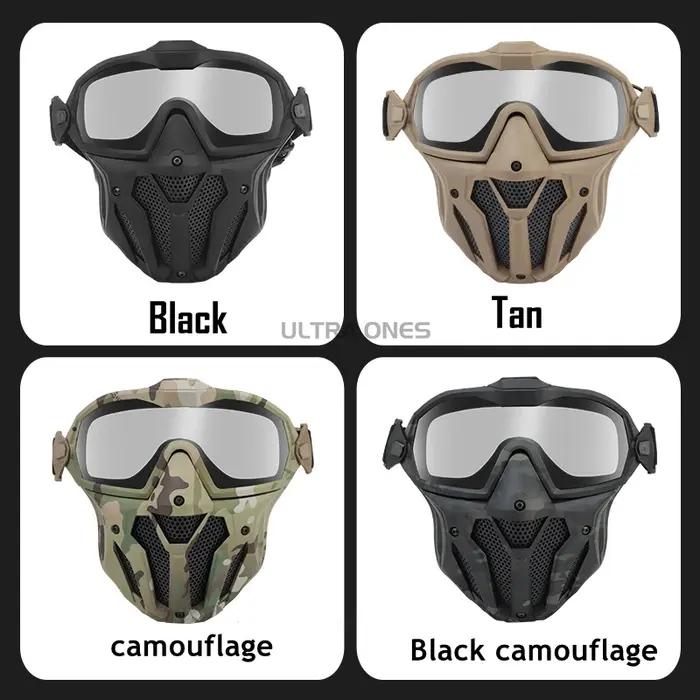 Tactical Full Face Mask Anti-fog Fan Shooting Safety Protective Equipment Huntin