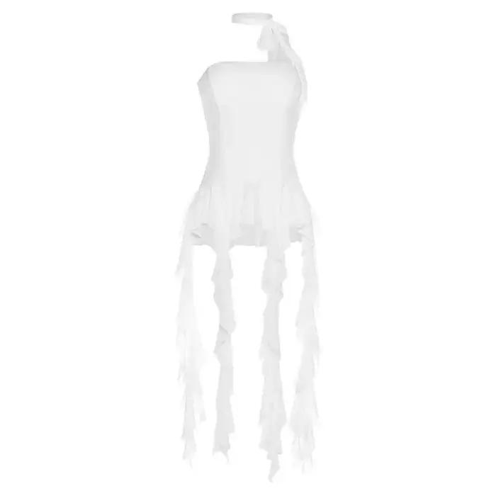 Camisole Slim All-Match Femme Monochromatique Mode Sexy Loisirs Créativité Occasions Spéciales Blanc Beige