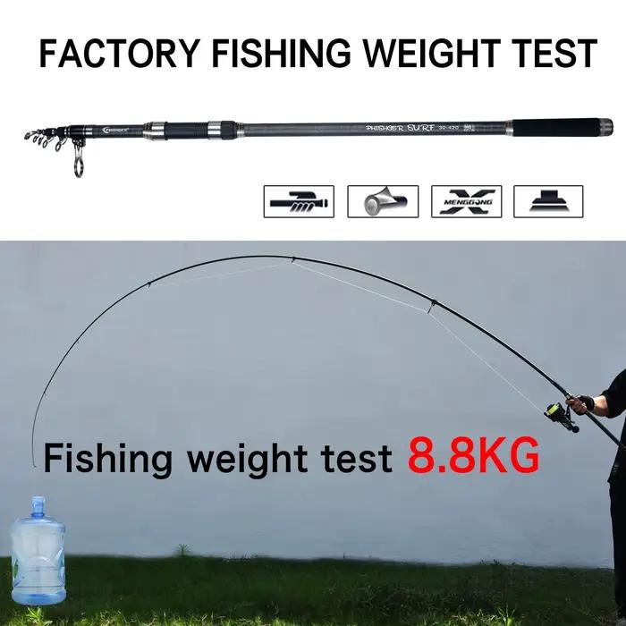 Canne pêche surfcasting télescopique PHISHGER 3.6/4.2/4.5m puissance 80-150g carbone 30T voyage bord mer