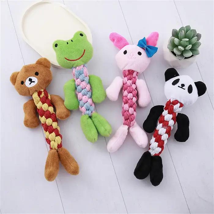 Jouets à mâcher en corde tressée pour animaux de compagnie