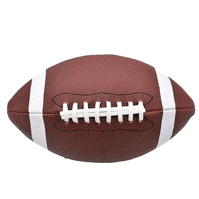 Ballon de rugby PVC standard pour enfants et adultes, football sportif intérieur et extérieur pour le flipper et les parties de jeu