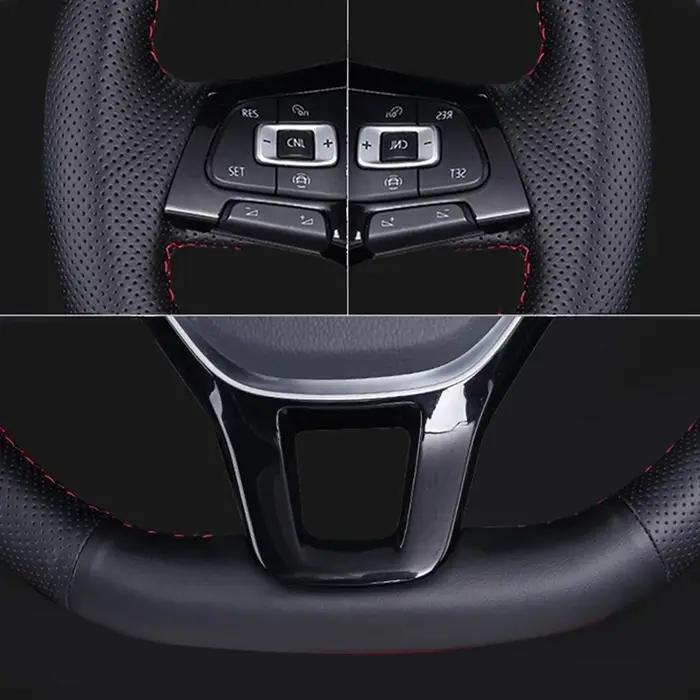 Juste de Volant de Voiture en Cuir Noir Antidérapant Tressé, Accessoires d'Nikpour Fiat Bravo 2007-2