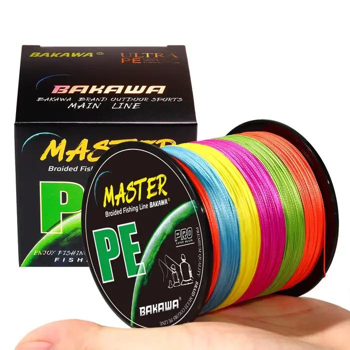 BAKAWA – ligne de pêche tressée en eau douce et salée, 4 brins, 4 fils lisses tissés, fil Multifilam