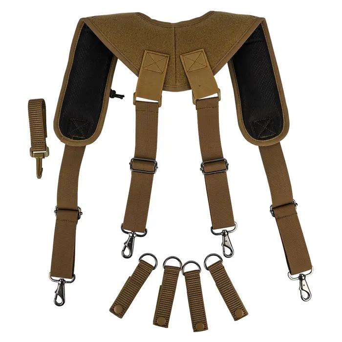 Bretelles à crochet en métal pour service, ceinture militaire SFP, bretelles de police, loi poly