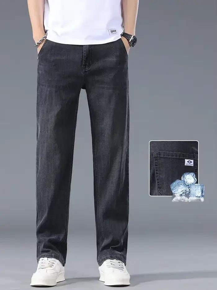 Jean en Lyocell pour Homme – Nouvelle Collection Printemps – Coupe Droite Décontractée – Confortable