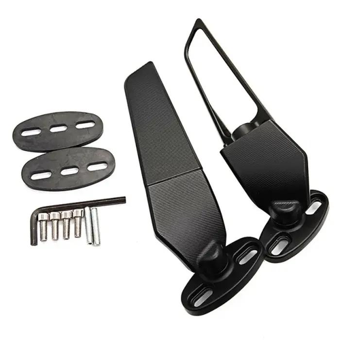 Rétroviseurs latéraux rotatifs réglables en alliage d'aluminium vert armée pour BMW S1000RR Honda CBR Yamaha YZF motos sécurité visibilité ajustable