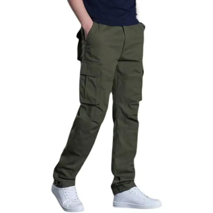 Pantalon travail loose résistant droit multi-poches chasse outdoor homme printemps automne