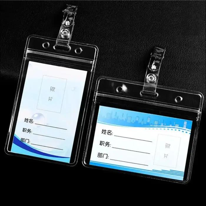 Porte-cartes de protection en PVC pour cartes de bus, cartes d'accès, cartes bancaires, cartes de travail, badges et cartes d'identité - Fournitures de bureau