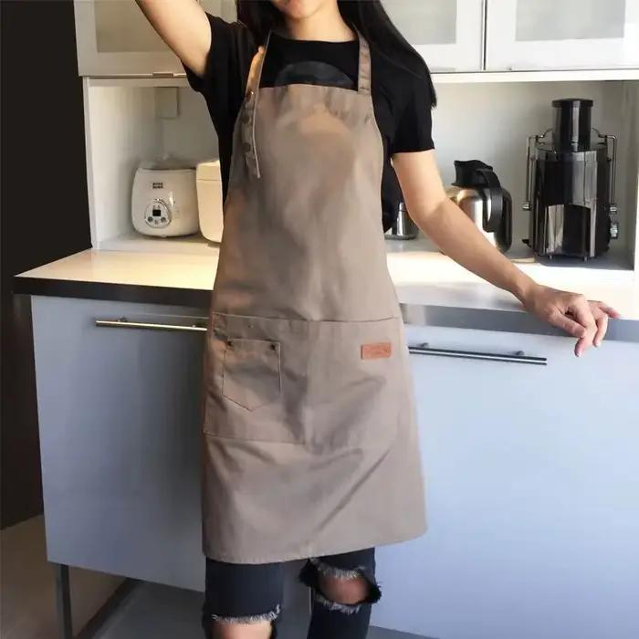 Tablier de Cuisine Mode Hommes Femmes Toile Tricotée Restaurant Bar Professionnel Occasionnels