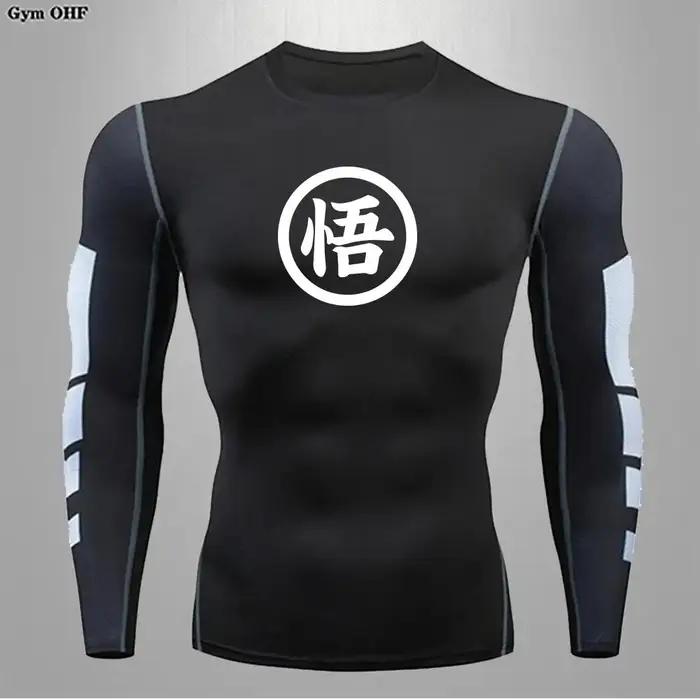 Goku imprimer chemises de Compression pour hommes gymnastique entraînement Joging Fitness sous-vêtem