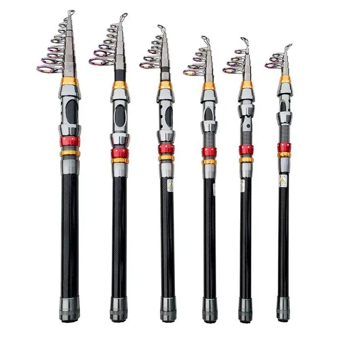 Canne à pêche télescopique carbone + moulinet combo 1.8-3.6m - Résistance 3-8kg pêche chasse