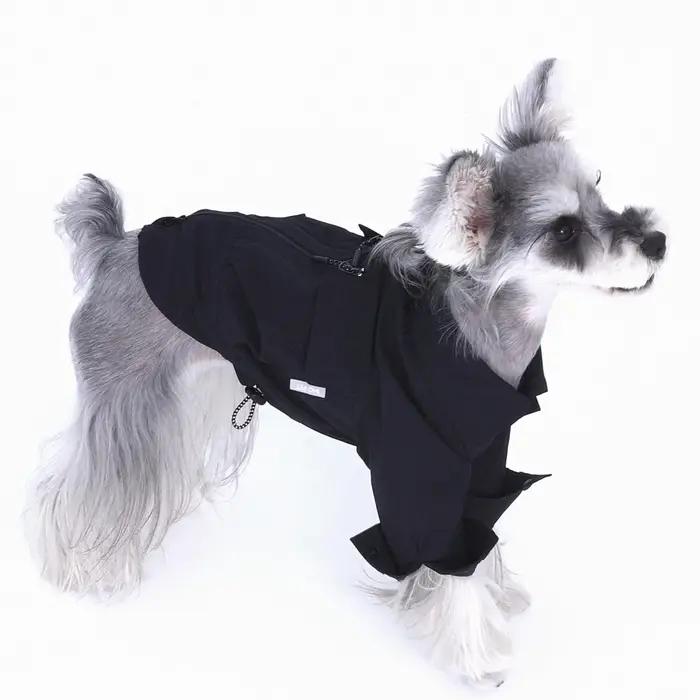 T-shirt de protection triple pour chiens, design montagne, couleur kaki printanier, vêtements pour chiens de petite et moyenne taille, idéal pour promenades et activités extérieures