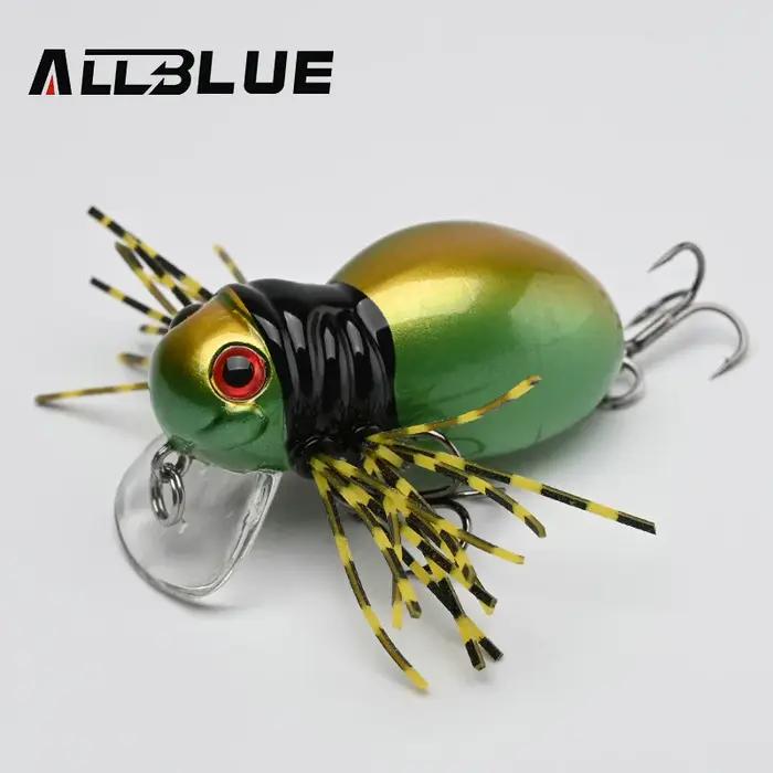 ALLBLUE FATSO SPIDER Topwater peu profond manivelle 41MM 6.2G roulant insecte leurre de pêche Wobbler appât eau douce