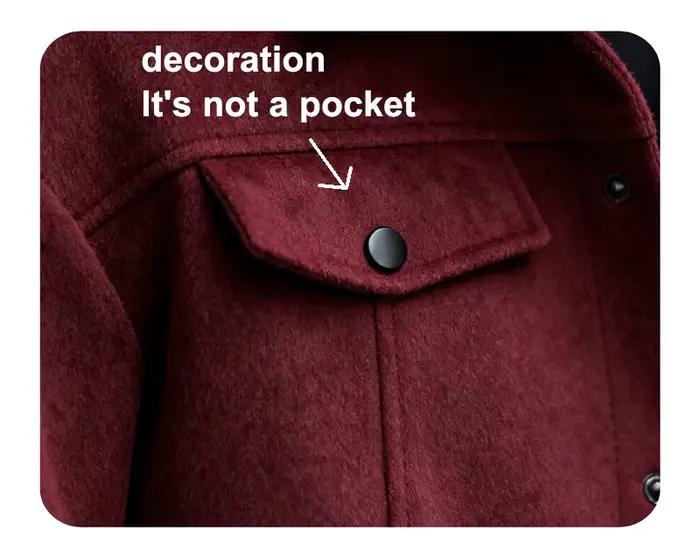 Veste courte en laine à col pour homme