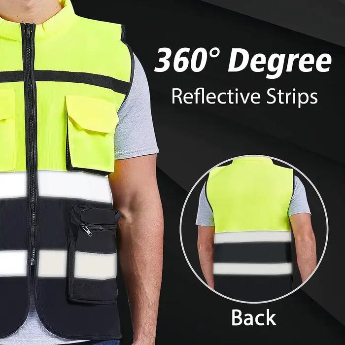 Gilet de sécurité haute visibilité avec logo personnalisable pour travailleurs de construction et volontaires de sécurité ocassions spéciales
