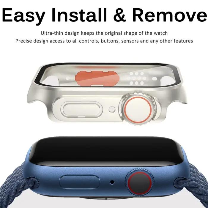 Protection écran verre trempé + coque pour Apple Watch 40-49mm - Série 7 à 11 Ultra chasse
