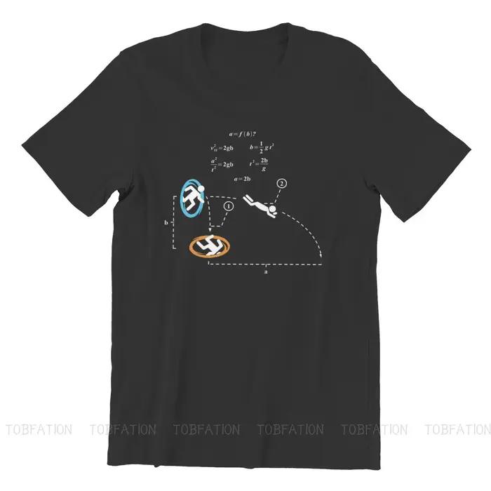T-shirt Portal Chell imprimé en coton pour hommes avec design Harajuku Grunge, pour les fans de jeux vidéo et les occasions spéciales