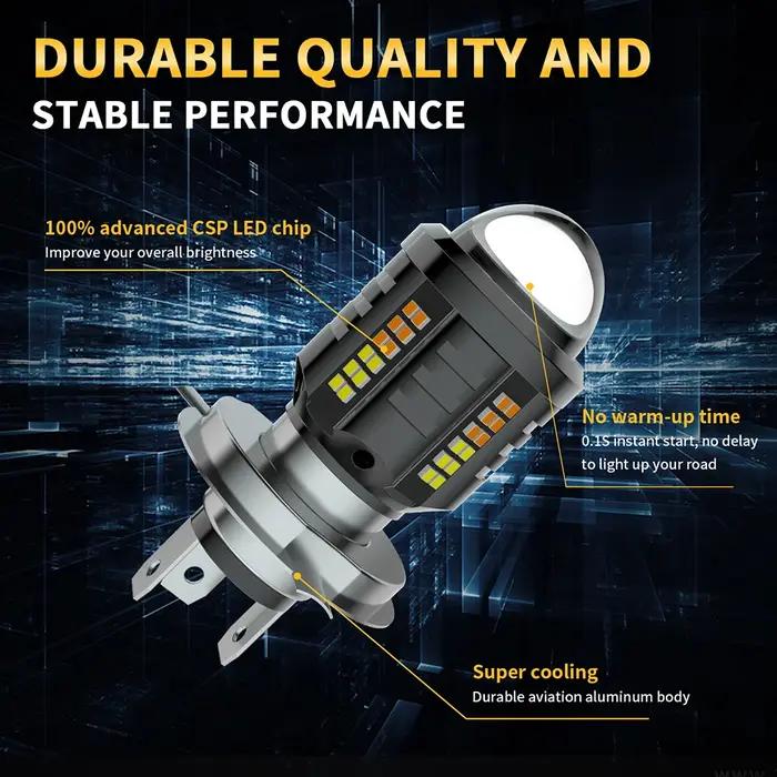 Oprah 8000Lm Moto LED Phares Ampoules H4 H6 BA20D P15D Avec Lentille Pour BMW KTM ATV Honda Harley D