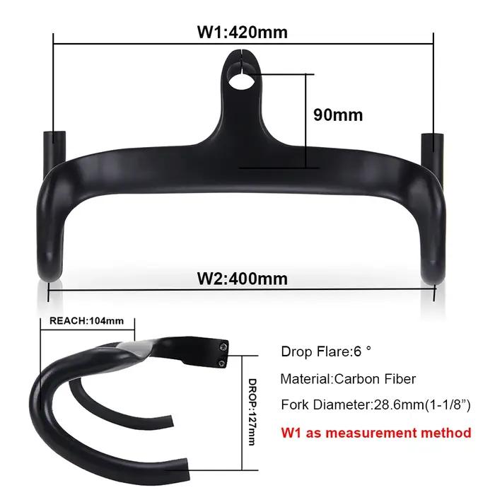 RXL SL-Guidon de vélo de route en carbone intégré avec tige