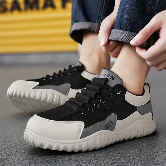 Chaussures pieds nus ELUVA à bout large pour hommes, baskets minimalistes en cuir synthétique, légères, ajustables, à enfiler, pour la marche