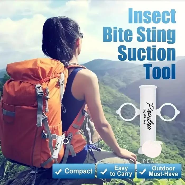 Outil d'aspiration pour piqûres d'insectes soulagement naturel sans produits chimiques pour abeilles guêpes et moustiques occasionnels usage en plein air cadeau utile