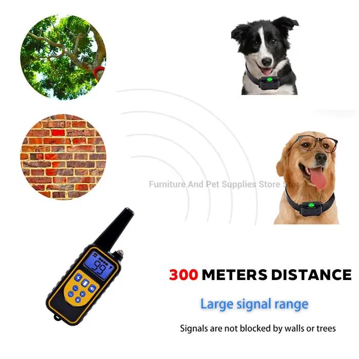 Collier de dressage électrique pour chien, étanche, pour animaux de compagnie, avec télécommande, dispositif Anti-aboiement Rechargeable, toutes tailles