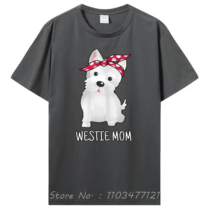 Westie maman West Highland blanc Terrier amoureux des chiens cadeau t-shirts graphique coton Streetwear à manches courtes T-shirt hommes vêtements