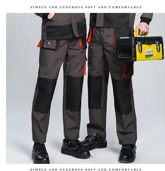 Vêtements de travail homme construction protection multi-poches résistant durable uniforme pantalon cargo