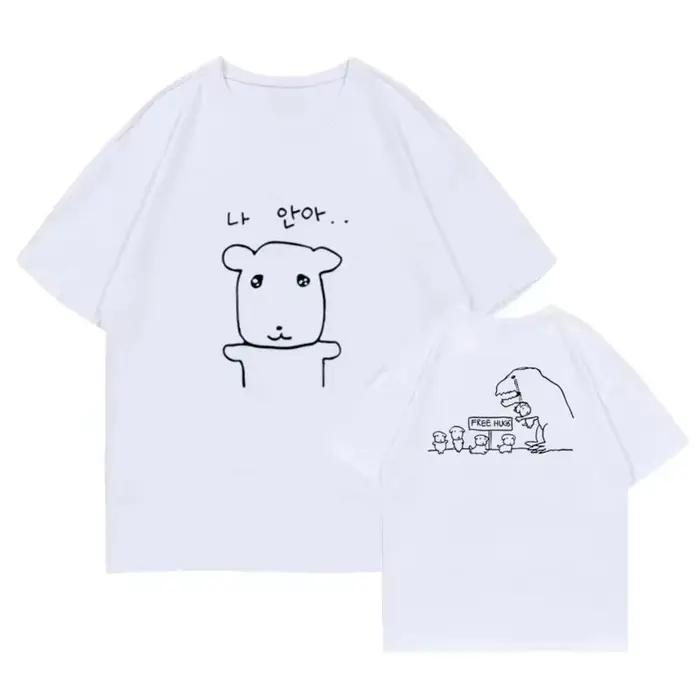T-shirt imprimé Ittiz Yeji pour l'été, haut confortable pour les trajets quotidiens, unisexe, décont