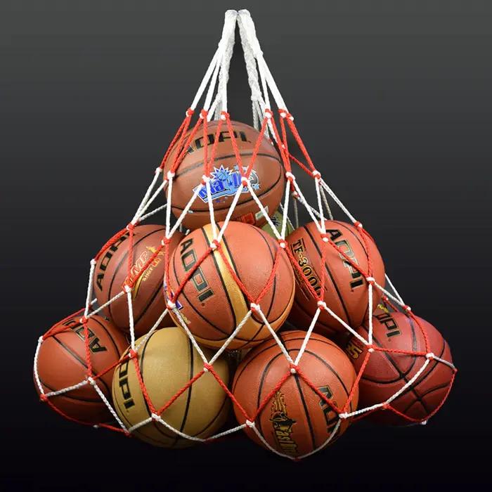 Filet de sport extérieur pour 10 ballons – Sac de transport portable pour ballons de football, baske