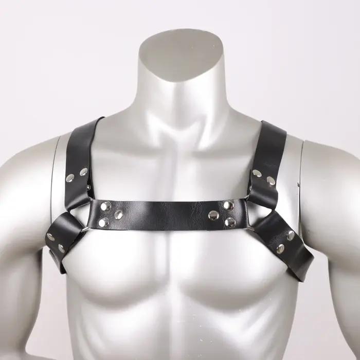 Ceinture de poitrine en cuir pour hommes, bretelles multiples, Lingerie Sexy, Cosplay pour Bar, discothèque, vêtements