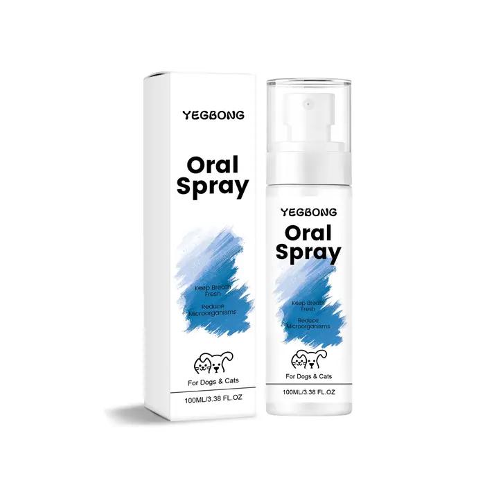 Spray d'hygiène buccale pour chiens et chats, rafraîchisseur d'haleine instantané, élimination de la plaque et du tartre sans brossage, parfum frais, soin dentaire pour animaux de compagnie, spray net